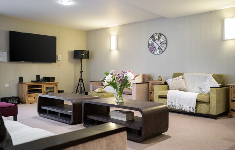 TV lounge at Hampton House, Solihull B91 2QT