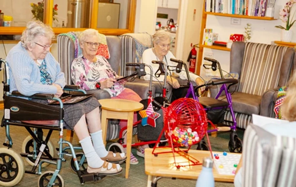 Residents Enjoying A Game Of Bingo Together at Friars Mead, Kings Langley WD4 8DR