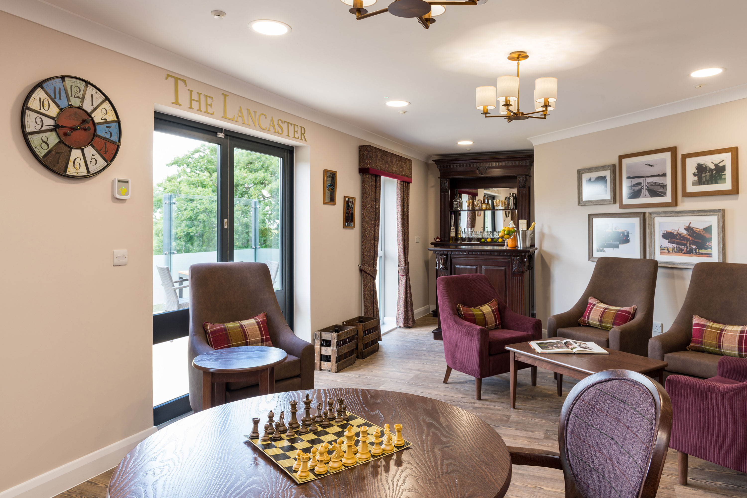 Gather with friends and family in the cosy Lancaster Lounge at Speedwell Court, one of Southampton's finest care homes. Our communal spaces offer a welcoming atmosphere for socialising and entertainment.
