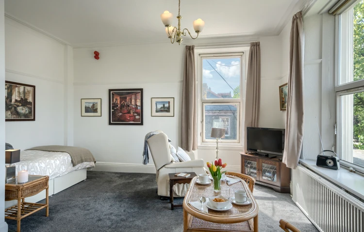 Single Bedroom With Lounge Area At Abbeyfield House Ulverston