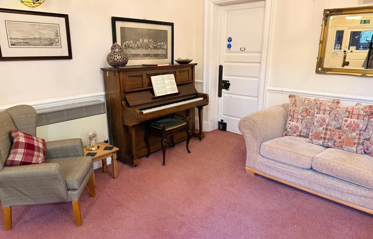 Sir Charles Starmer House Entrance Hall Sitting Area with Piano
