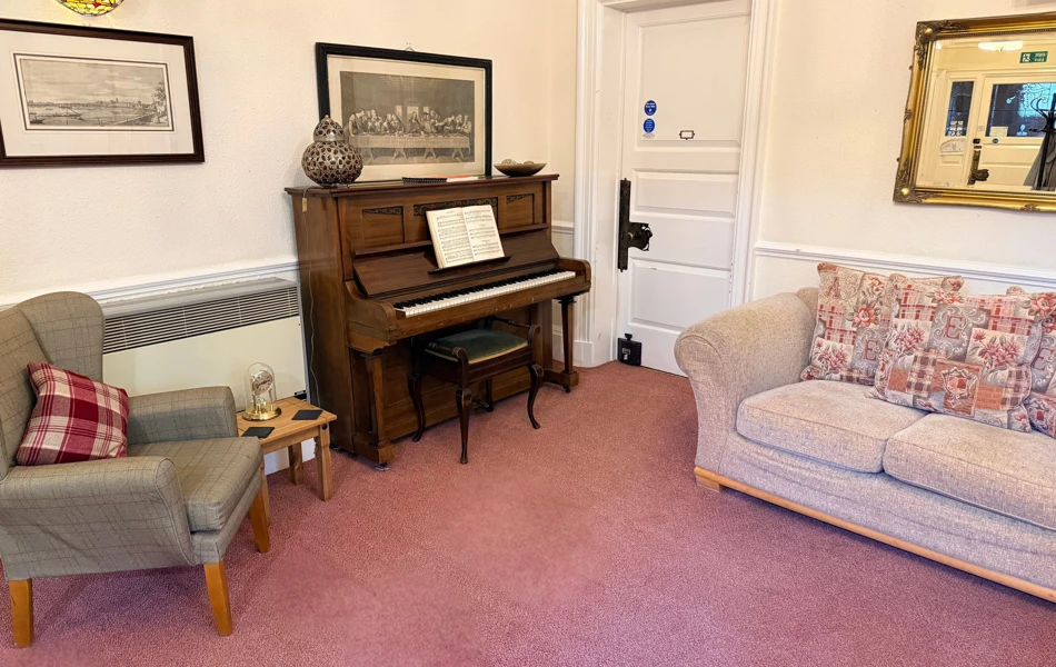 Sir Charles Starmer House Entrance Hall Sitting Area with Piano
