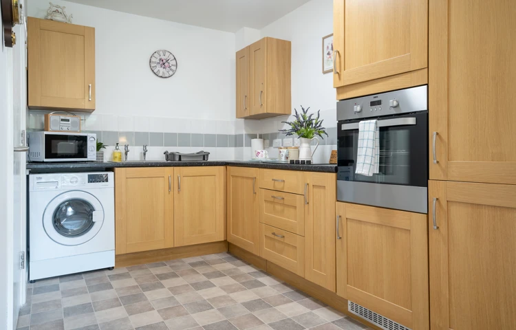 Resident's kitchenette at Hampton House, Solihull B91 2QT