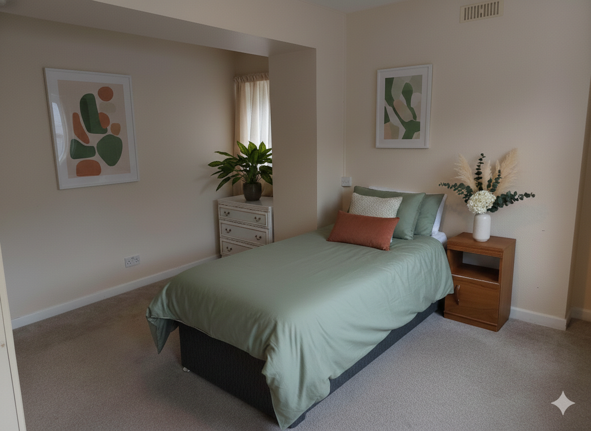 Bedroom, Abbeyfield House, BS23 3BB