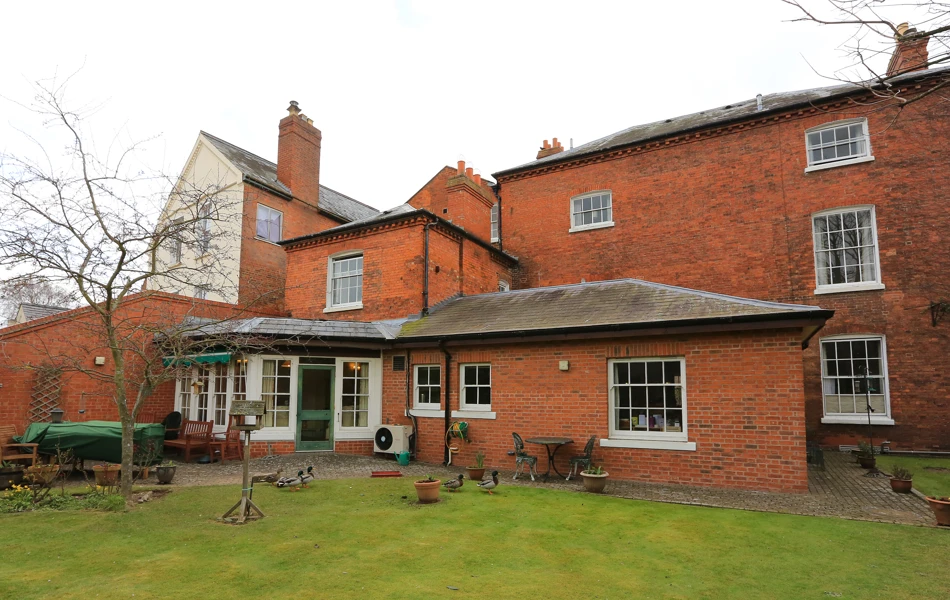 The rear garden of Ainslie House, Hereford HR1 2NB