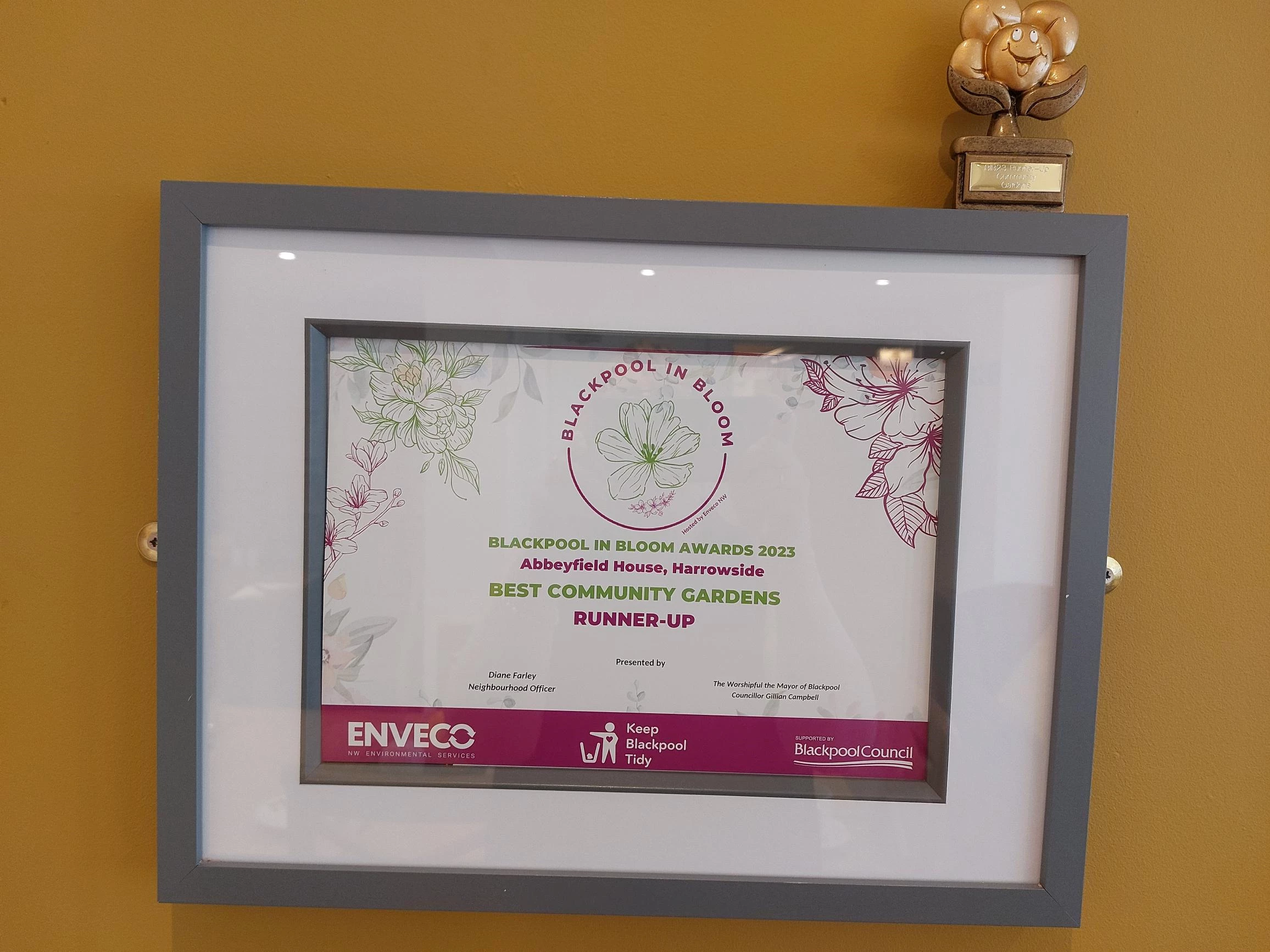 Award For Blackpool In Bloom