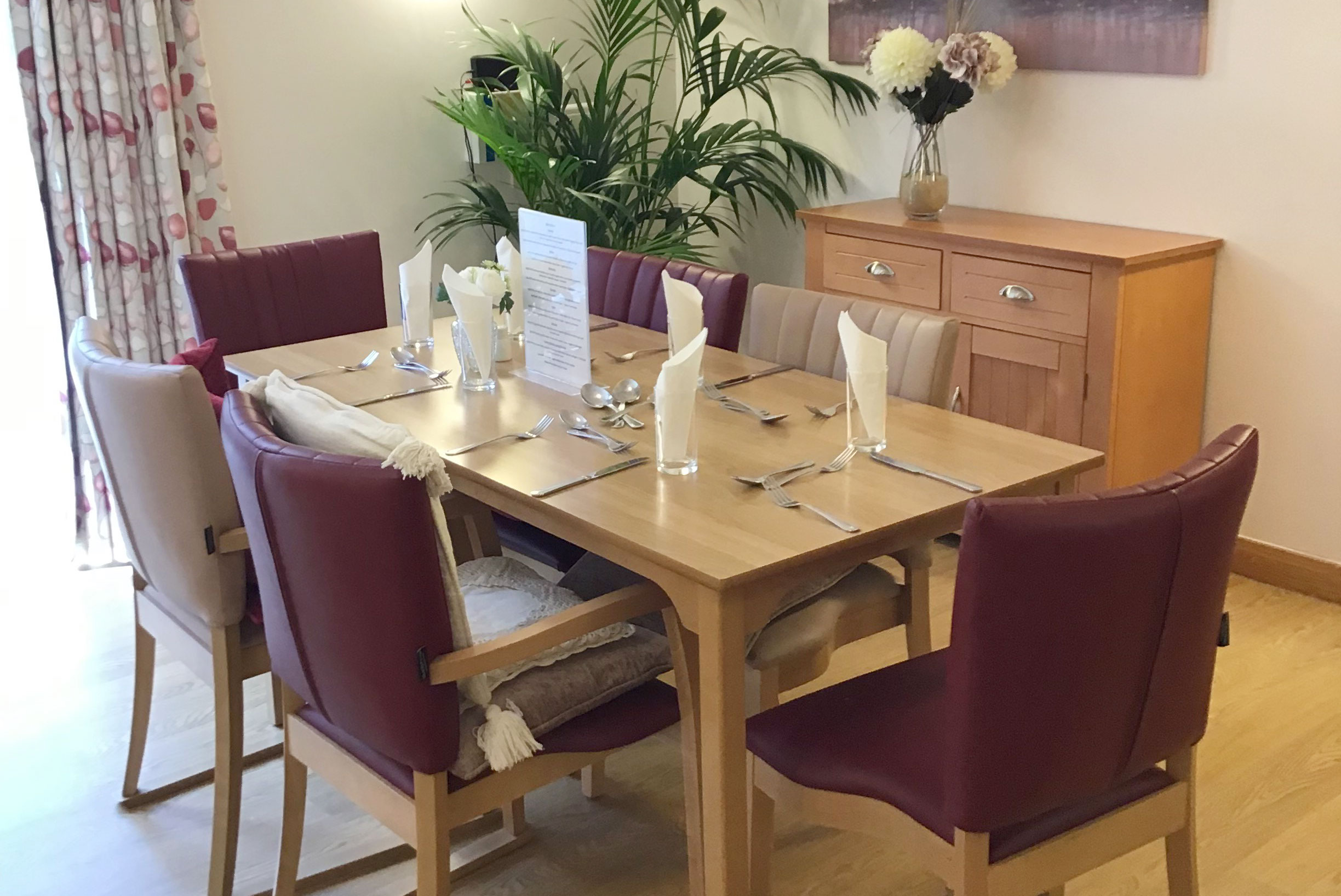 Dining table at Westbourne House, Bournemouth BH4 9DS