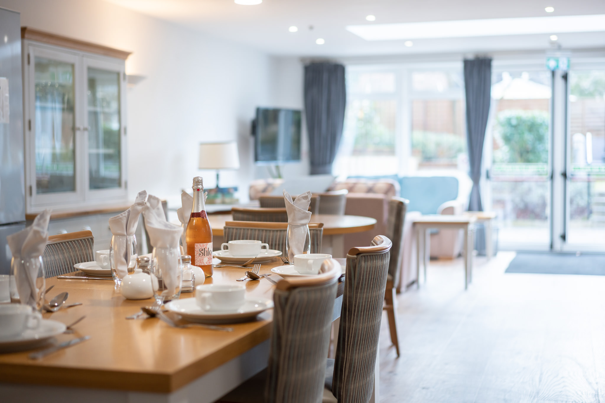 Our dining room with views into the garden