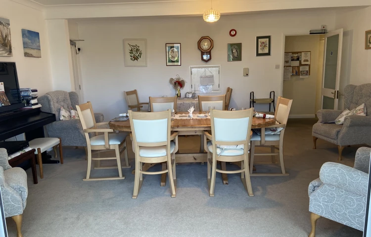 Dining room at Abbeyfield Scott House, Mawnan Smith TR11 5ER