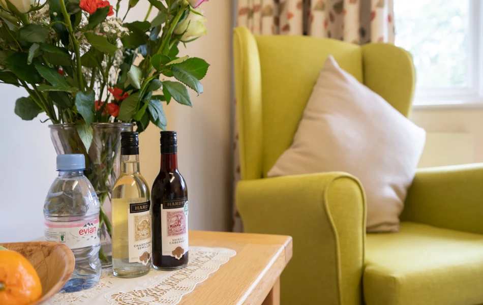 Line green chair and table at Lee House Wimbledon