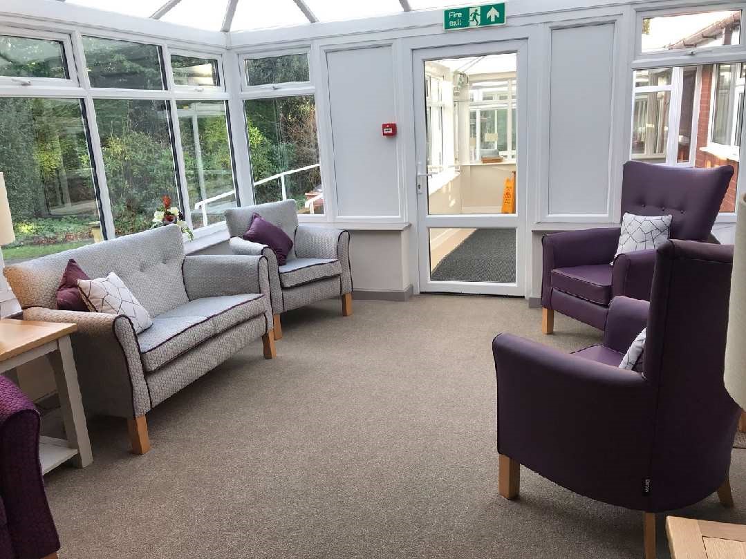 A seating area within a conservatory