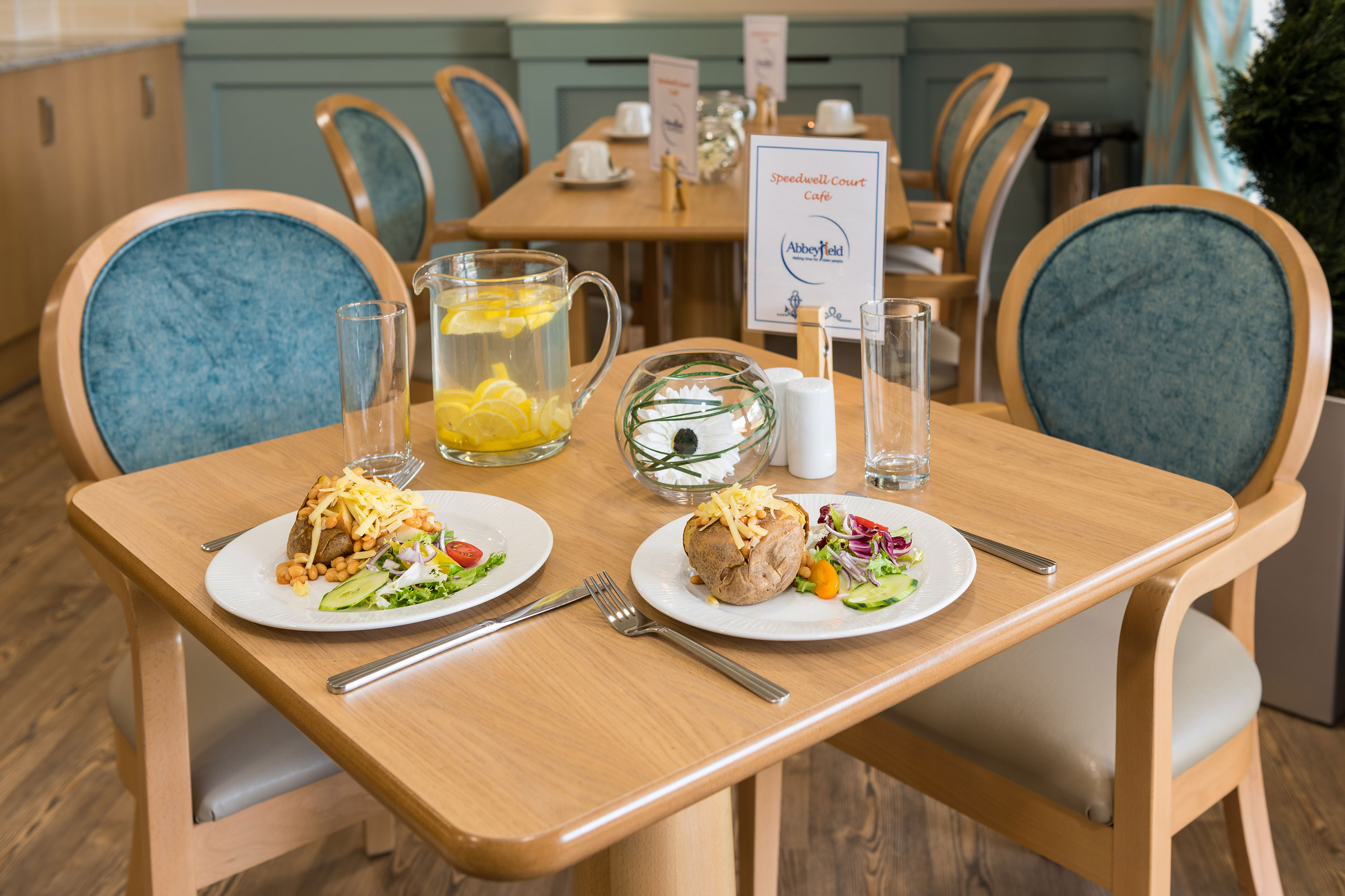 Enjoy delicious meals and good company at Speedwell Court. Our dining rooms provide a welcoming setting for socialising.