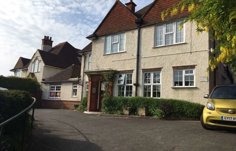 Exterior shot of the front of Lade House