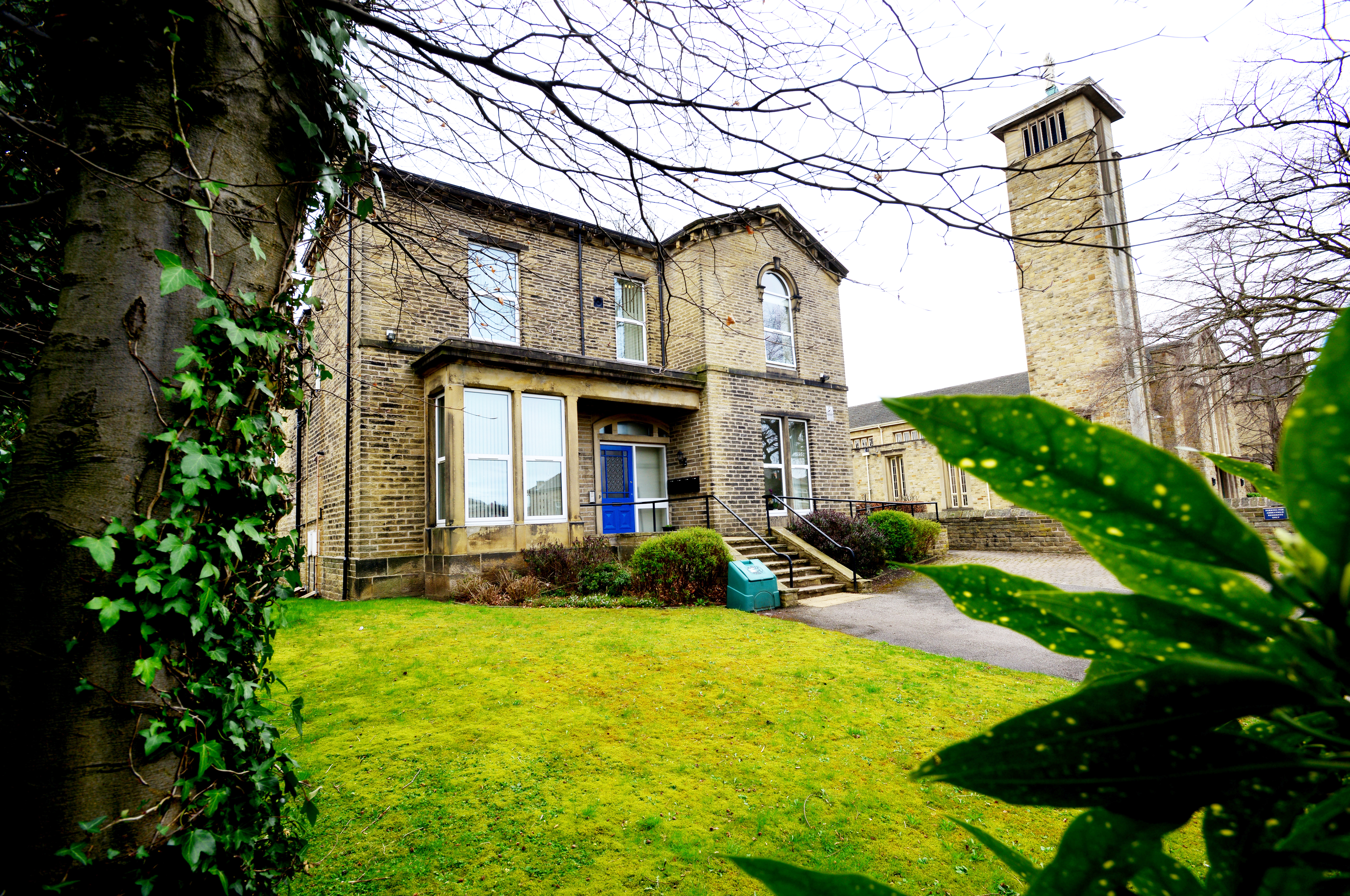 The front garden of Kirkview, Shipley BD18 3LU