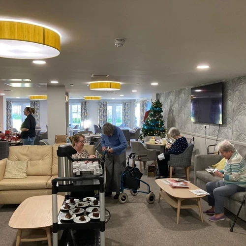 Residents busy preparing christmas decorations