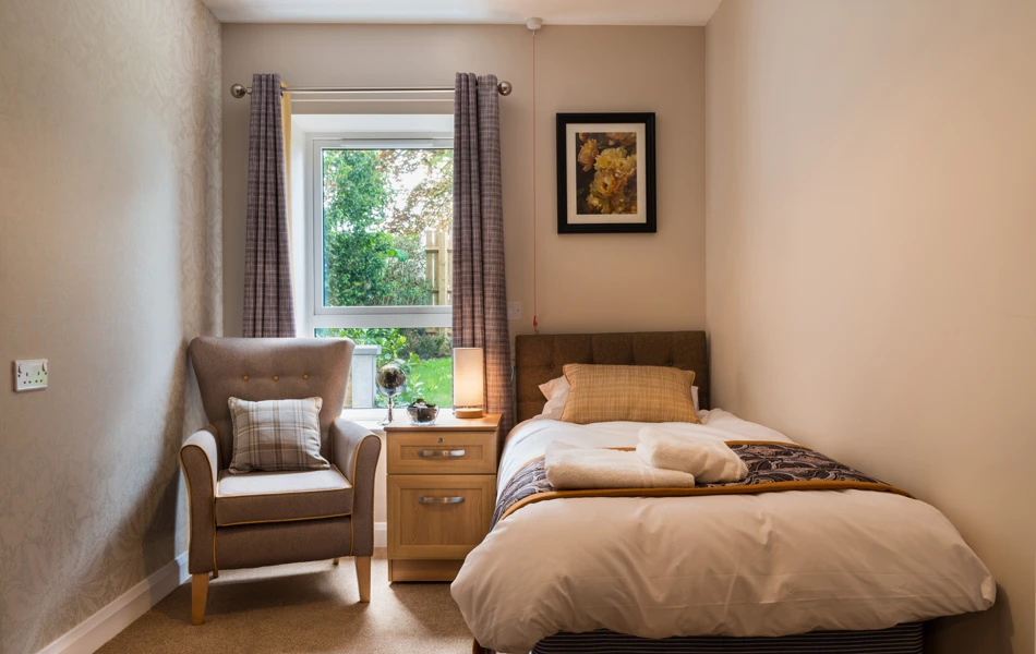 Single bedroom at Burnham Court, Malmesbury SN16 0FN