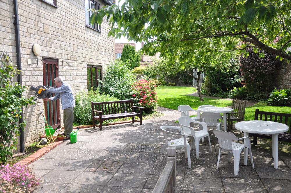 resident-in-the-sunny-garden-at-abbeyfield-house Abbeyfield House, Chipping Sodbury BS37 6LB