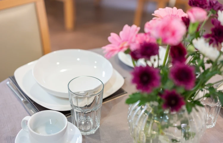 dinner-table-set-for-lunch-at Abbeyfield House, Cockermouth CA13 9RH (1)