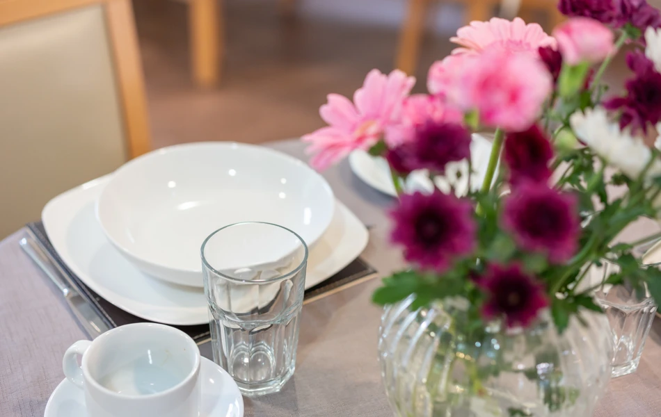 dinner-table-set-for-lunch-at Abbeyfield House, Cockermouth CA13 9RH (1)
