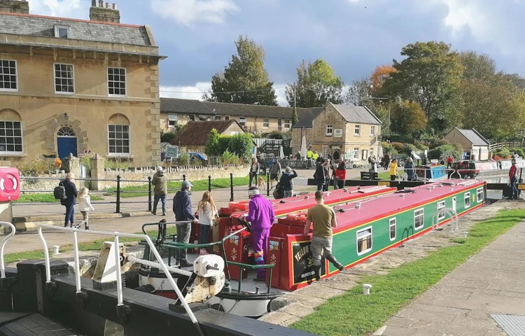 The canal near to Abbeyfield House, Bradford on Avon BA15 1EP
