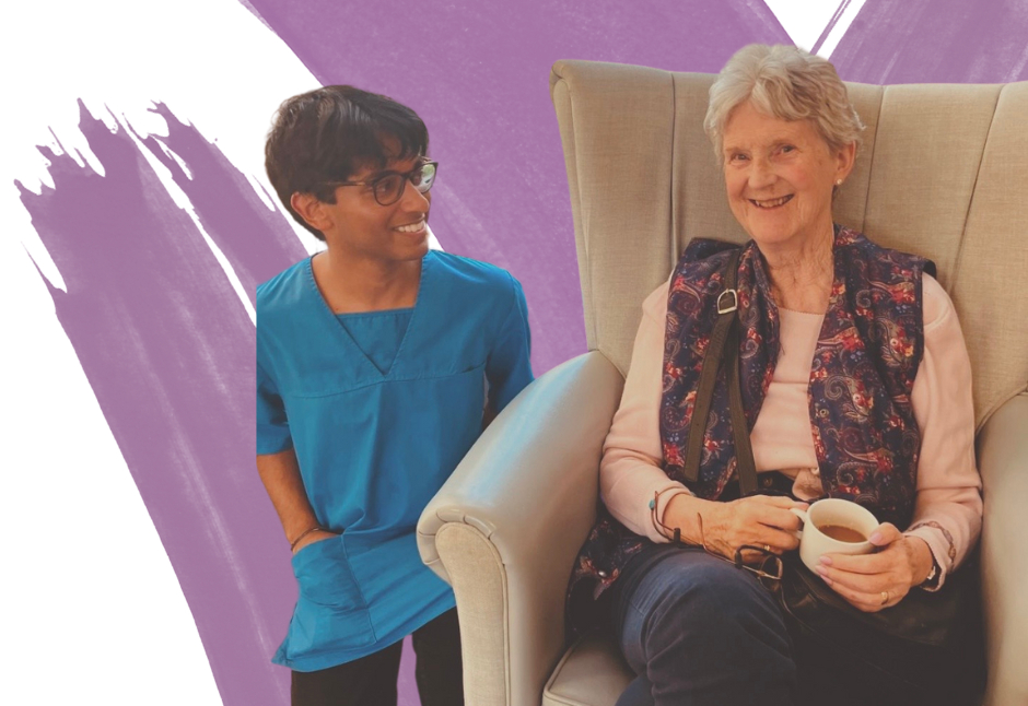 Shubhan With Resident At Pratt House