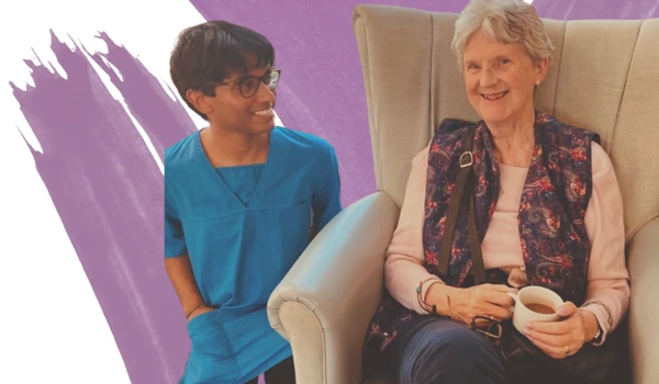 Shubhan With Resident At Pratt House