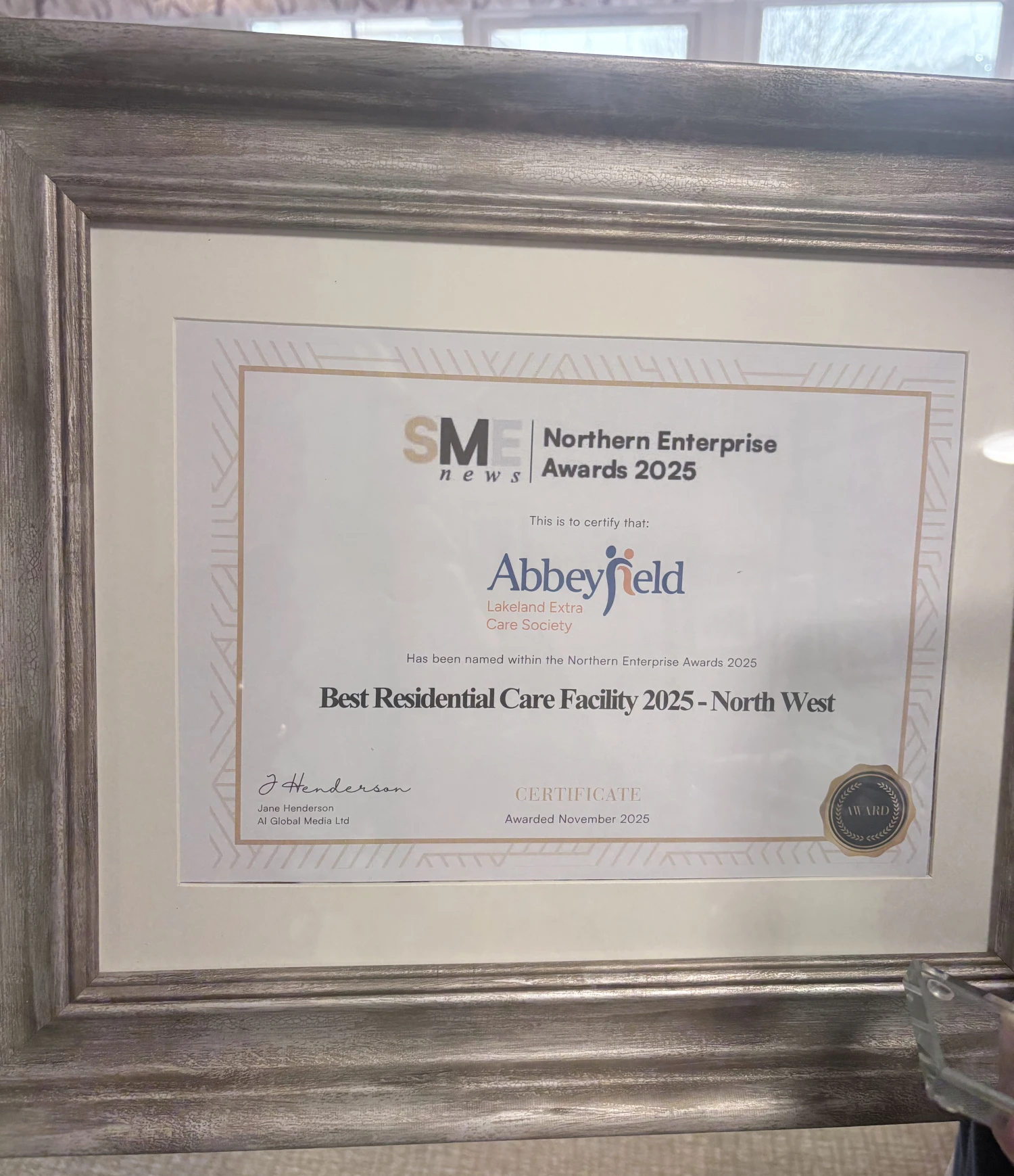 Hartland House Certificate