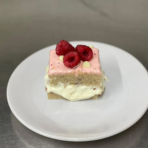 Homemade Strawberry Sponge With Vanilla Cream