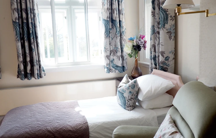 Internal view of bedroom at Hill House