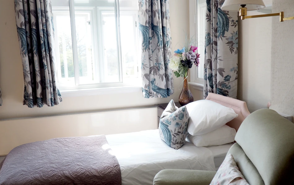 Internal view of bedroom at Hill House