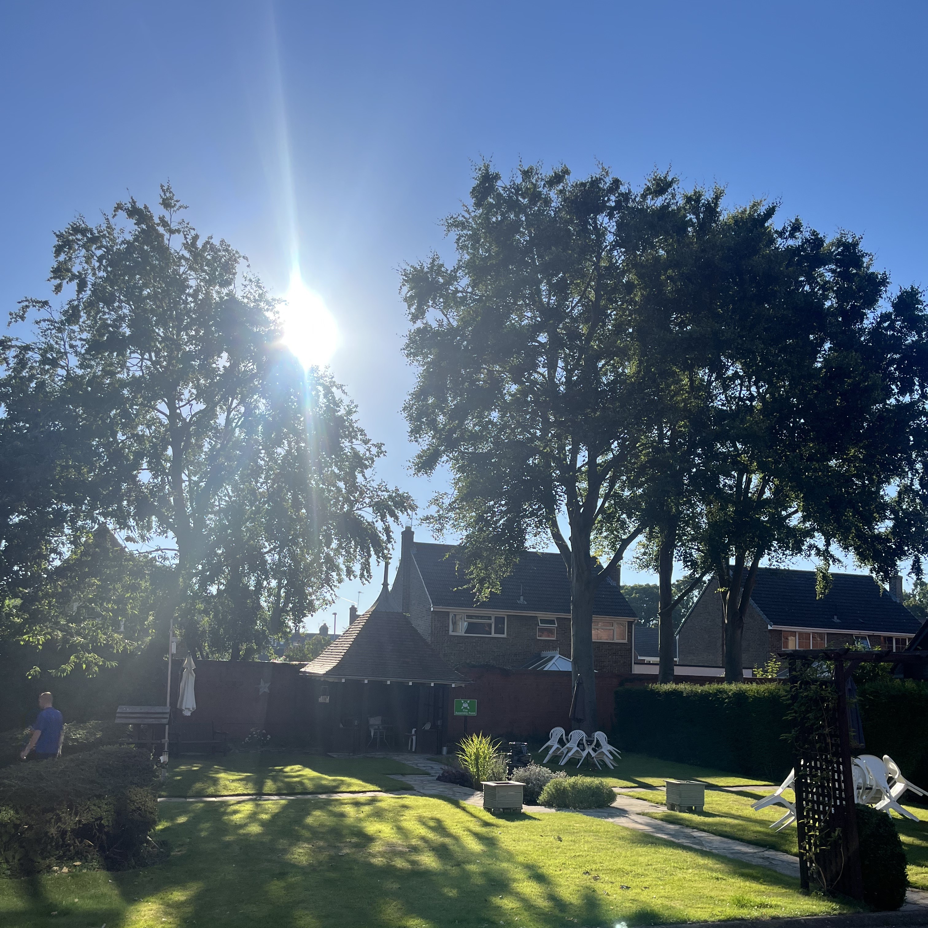 Garden patio at Sir Charles Starmer House, Darlington DL3 8PD