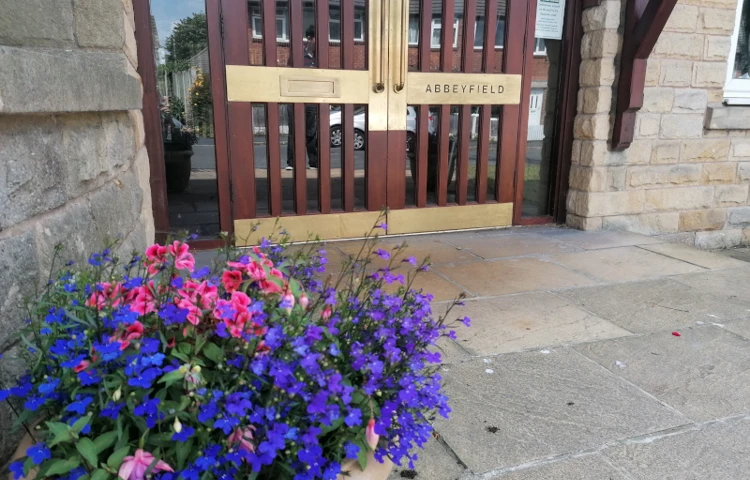 Front door at Abbeyfield House, Clitheroe, BB7 2NH