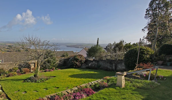 Our terraced garden boasts a beautiful view over the River Tamar