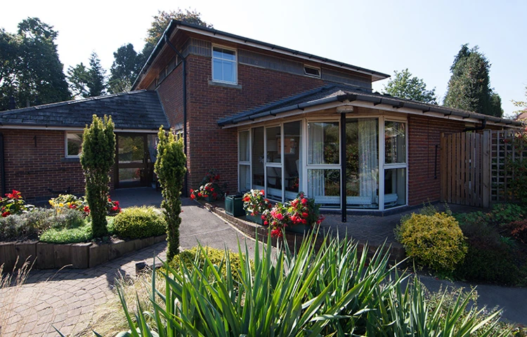 The entrance to Cunningham House, Pirbright GU24 0JN