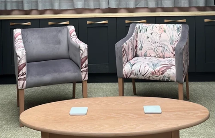 Two armchairs at Hartland House, Milnthorpe LA7 7QW