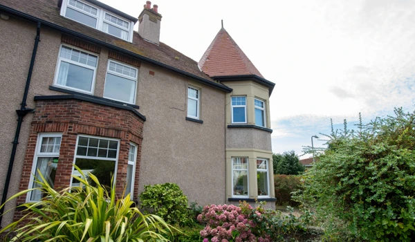 Garden at the rear of Abbeyfield House, Llandudno, LL30 2YP