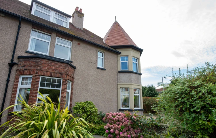 Garden at the rear of Abbeyfield House, Llandudno, LL30 2YP