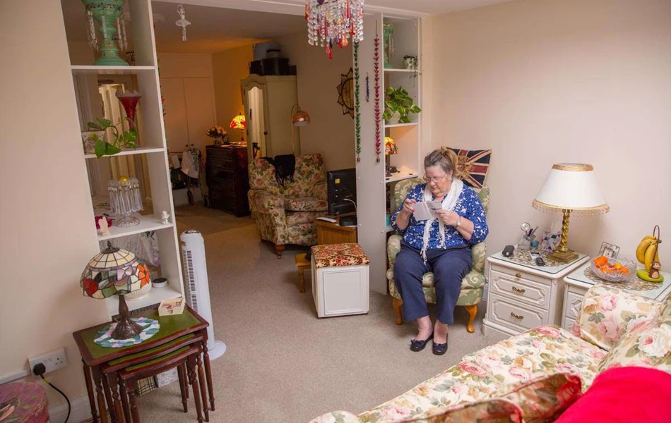 Resident's bedroom at Abbeyfield House, Hove BN3 4GB