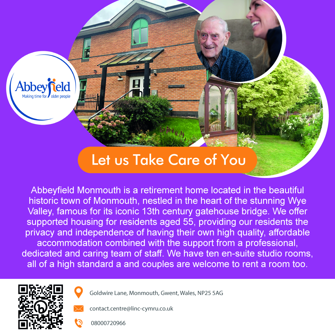 Advert for Abbeyfield Monmouth, NP25 5AG