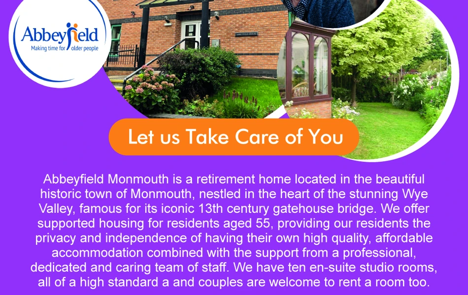 Advert for Abbeyfield Monmouth, NP25 5AG