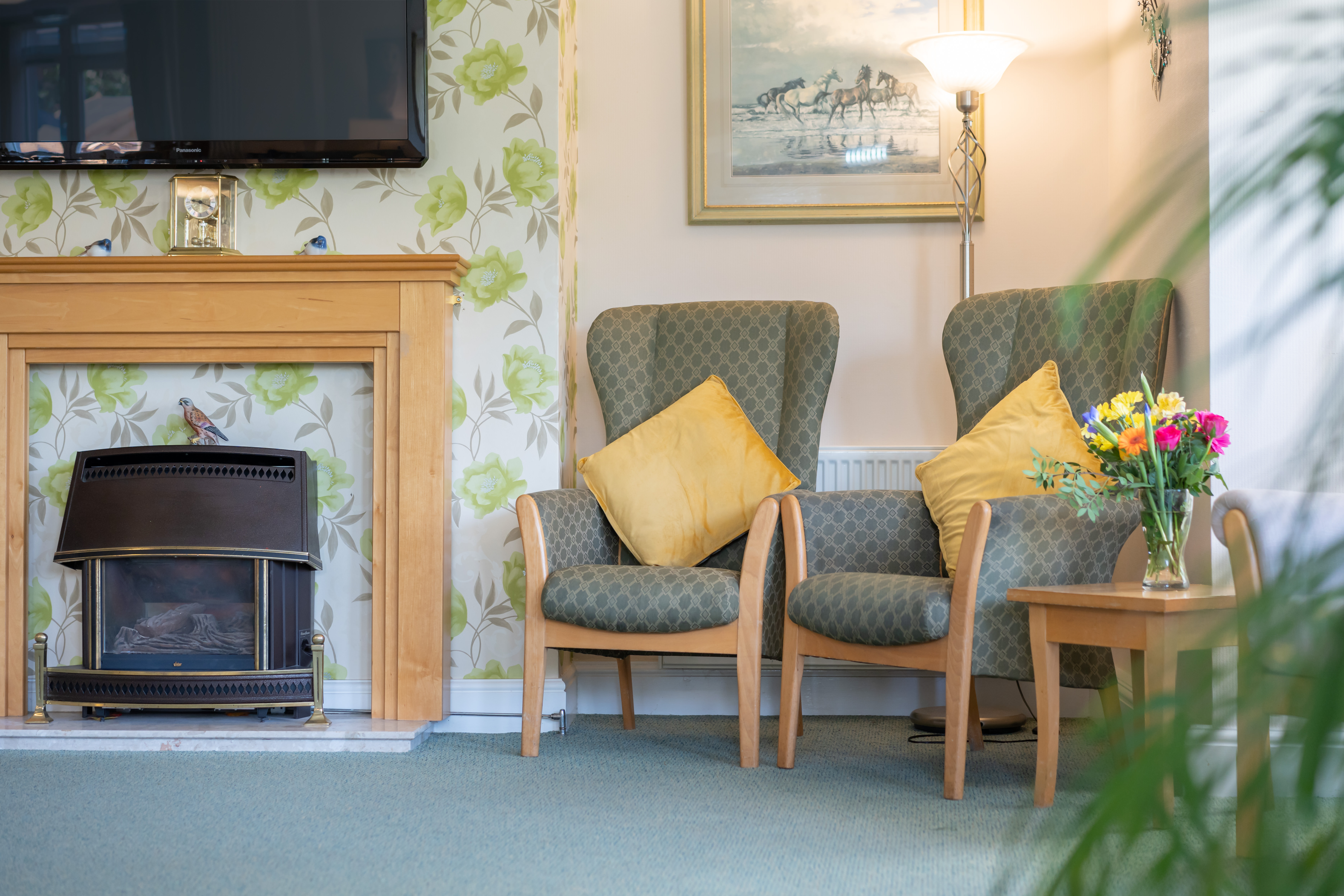 Lounge With Fireplace At Bradbury House