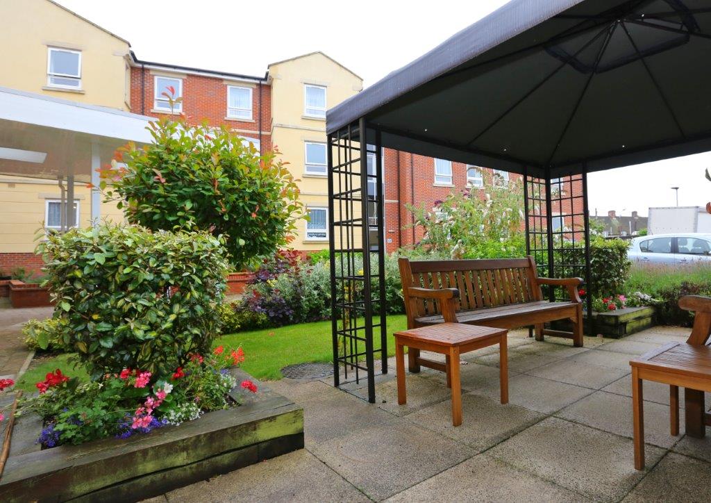 Patio area at Great Bradfords House, Braintree CM7 9GD