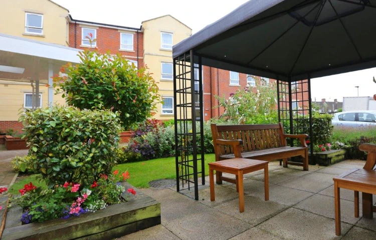 Patio area at Great Bradfords House, Braintree CM7 9GD