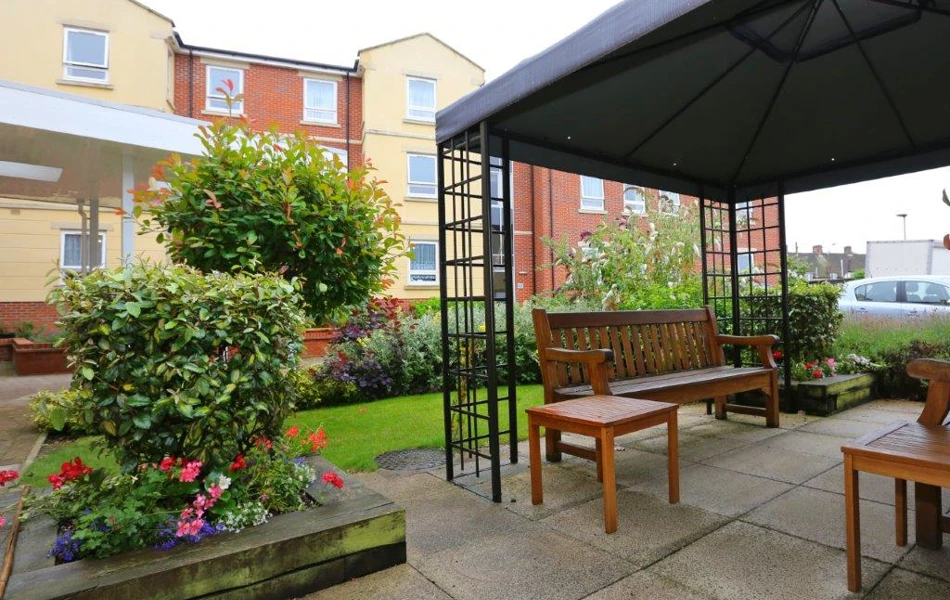 Patio area at Great Bradfords House, Braintree CM7 9GD