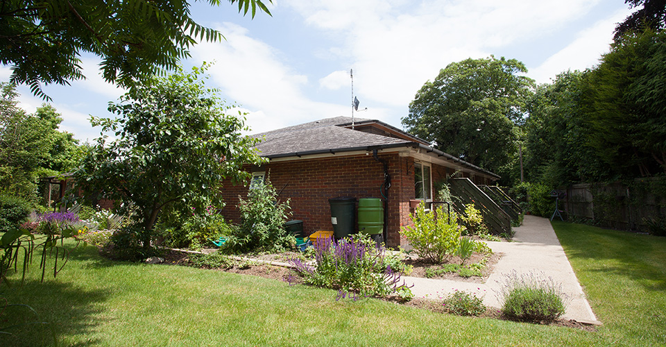 Rear garden at Cunningham House, Pirbright GU24 0JN