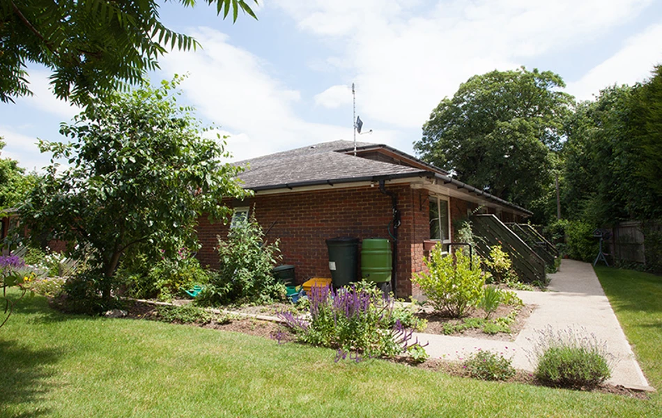 Rear garden at Cunningham House, Pirbright GU24 0JN