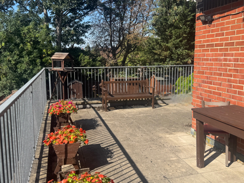 Bright And Sunny Outdoor Area For Residents To Enjoy At Abbeyfield House Southampton