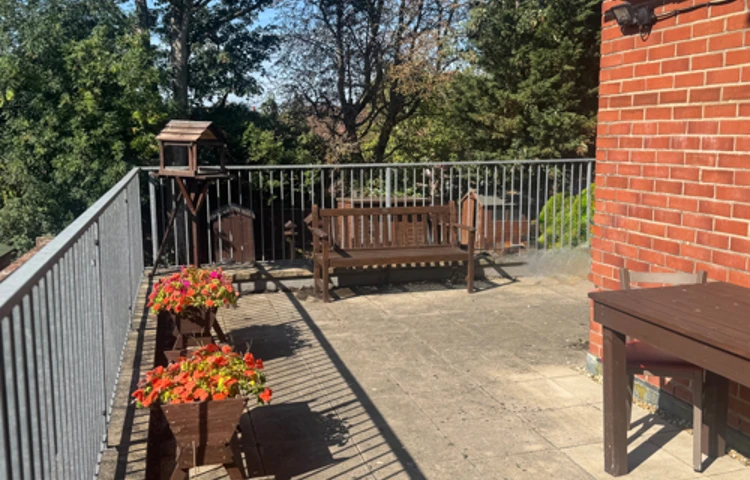 Bright And Sunny Outdoor Area For Residents To Enjoy At Abbeyfield House Southampton
