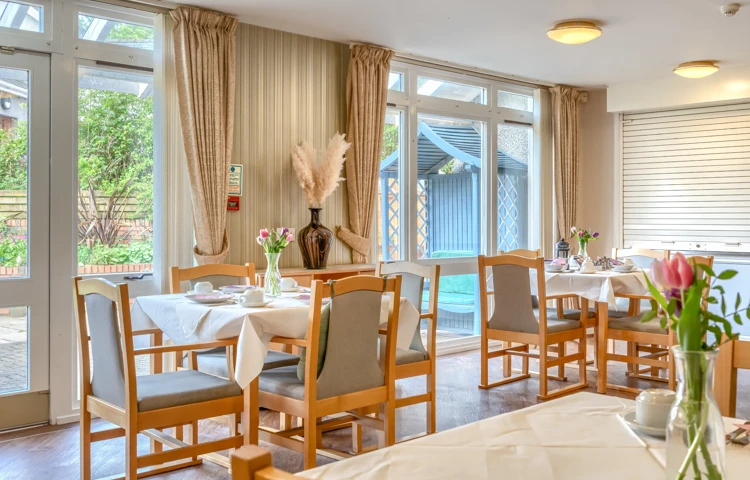 Communal Dining Room At Bradbury House
