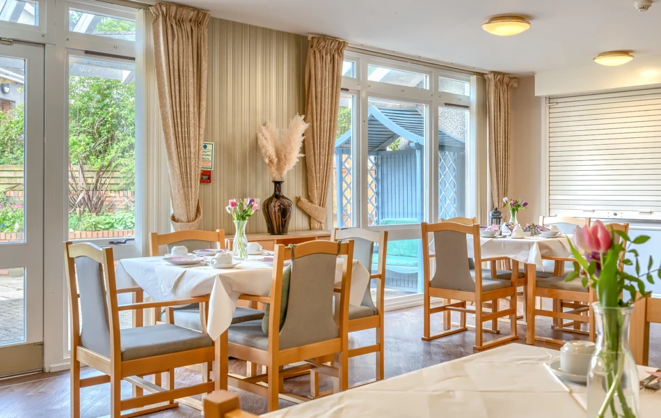 Communal Dining Room At Bradbury House
